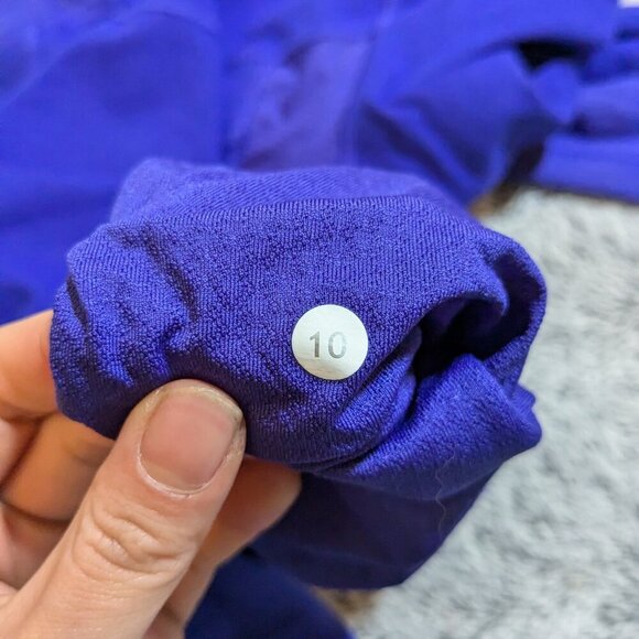 Lululemon Pullover Purple Half Zip Running Run Dash 1/2 Zip Long Sleeve Size 10 - Picture 6 of 6